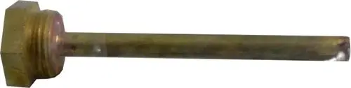 Messinstrument aus Metall mit prägnantem Gewinde und einem langen, dünnen Körper. Verwendung in Verbindung mit Geräten der Marke Wolf.
